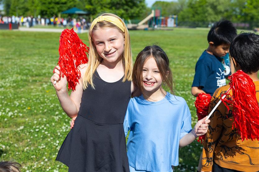 Students participate in flag parade